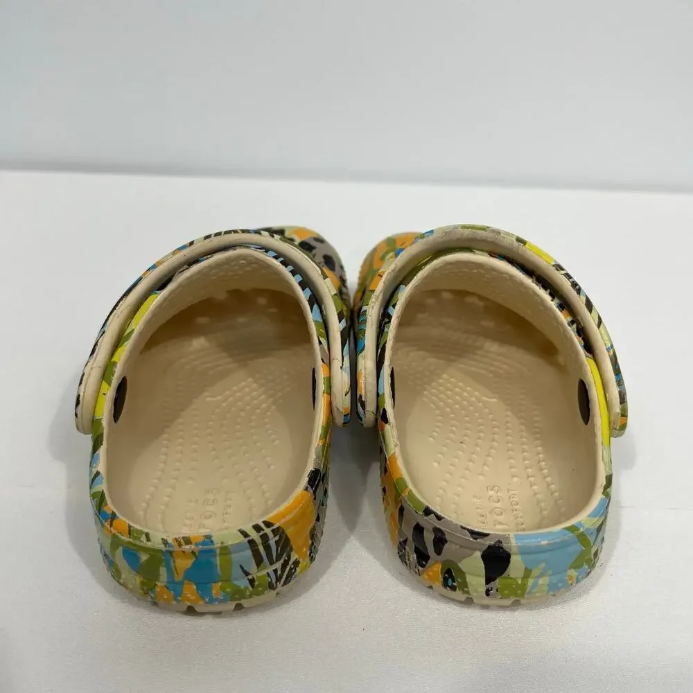 Crocs Kid’s Classic Far Out Clogs Jungle Print Shoes / Size-C 7
